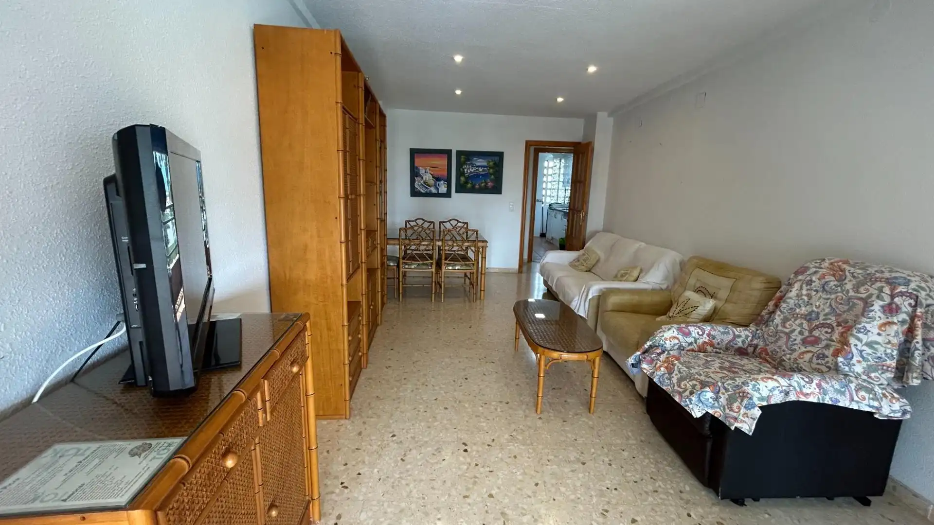 Sala de estar de Apartamento en venta en Cullera con Terraza, Amueblado y Balcón