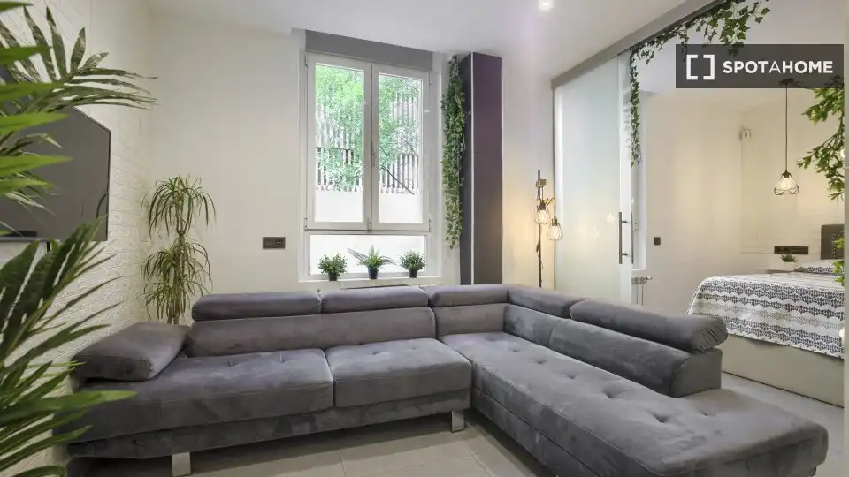 Living room of Apartments for share in Madrid  with Air Conditioner, Heating and Terrace