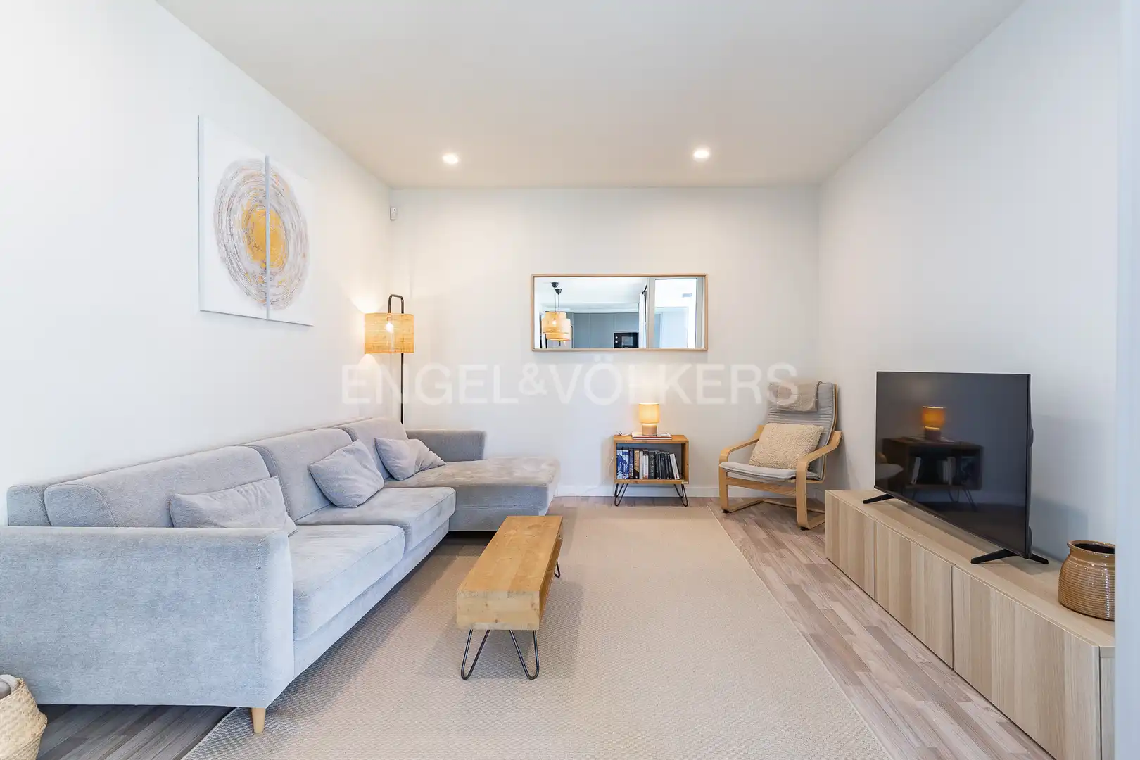 Living room of Flat for sale in Sant Adrià de Besòs  with Air Conditioner, Heating and Parquet flooring