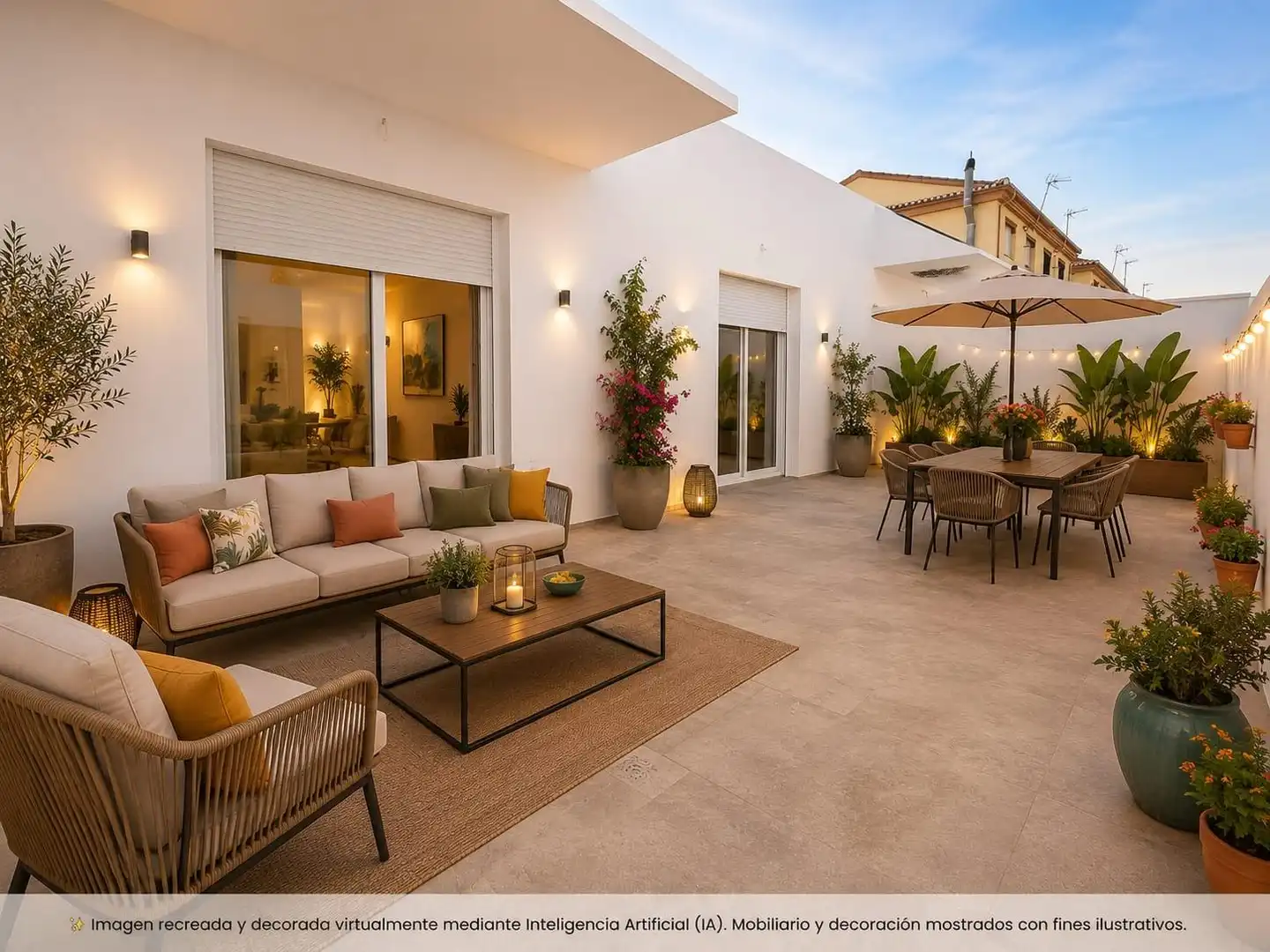 Terrasse von Einfamilien-Reihenhaus zum Verkauf in Vegas del Genil