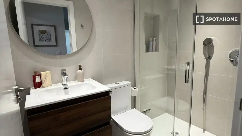 Bany de Apartament per a compartir en Madrid amb Aire condicionat, Calefacció i Terrassa