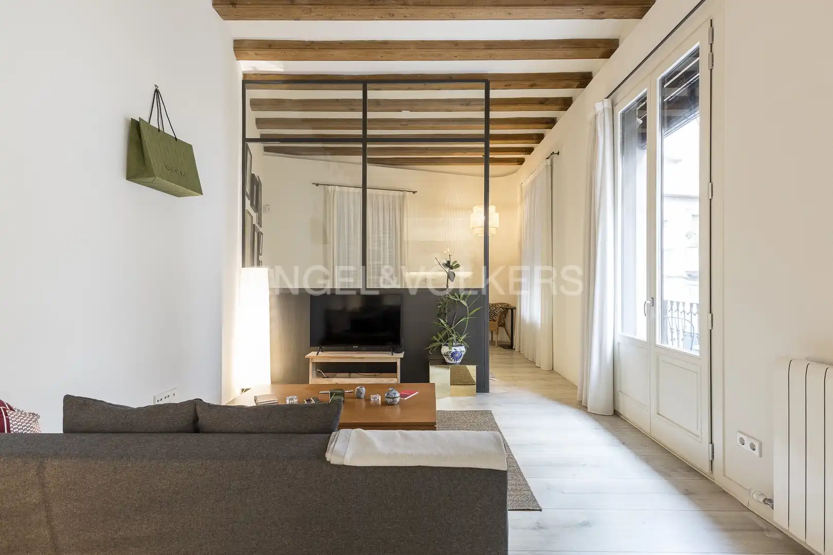 Sala de estar de Loft de alquiler en Barcelona con Calefacción, Terraza y Amueblado