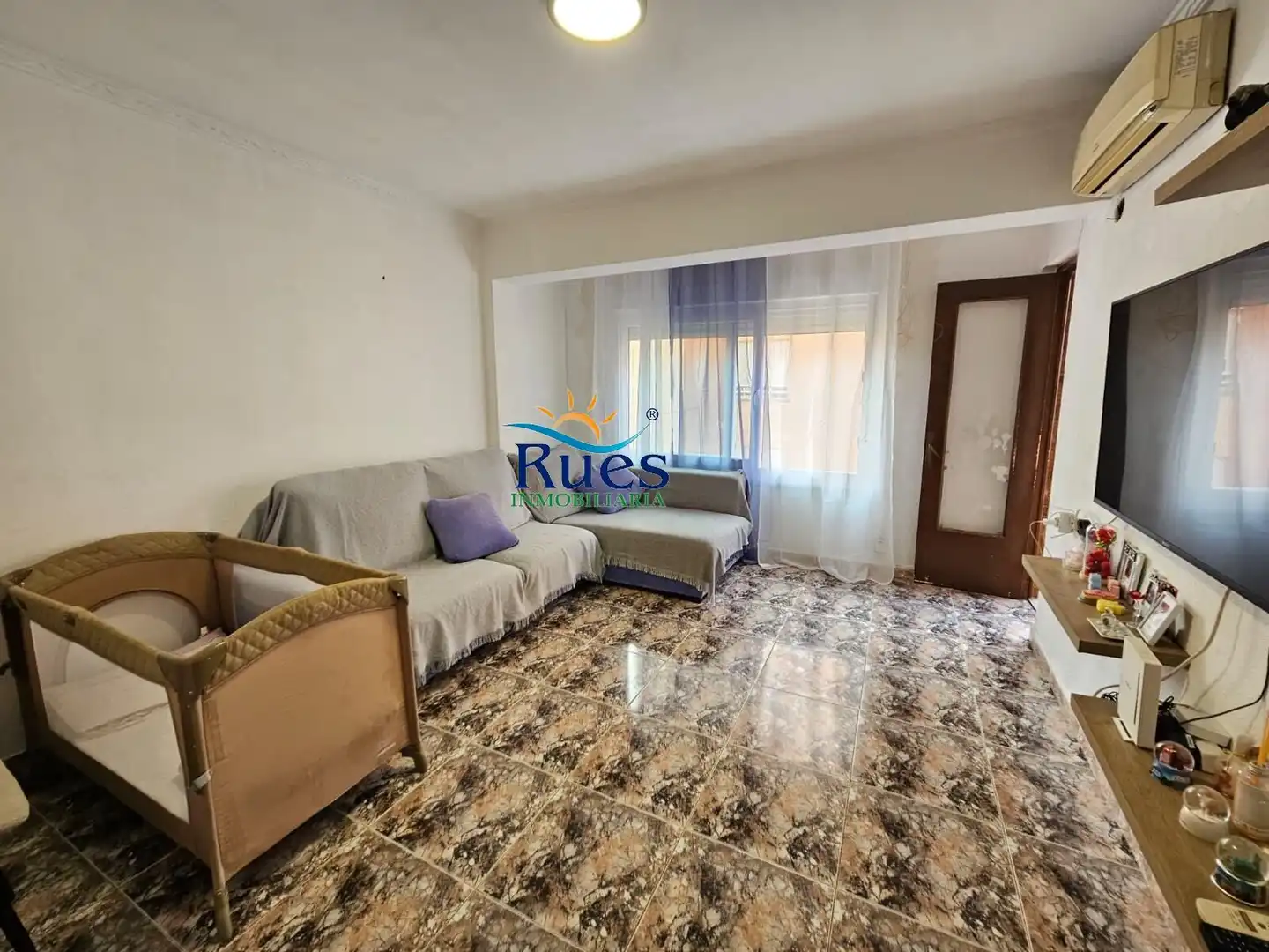 Wohnzimmer von Wohnung zum Verkauf in Castellón de la Plana / Castelló de la Plana mit Klimaanlage und Balkon