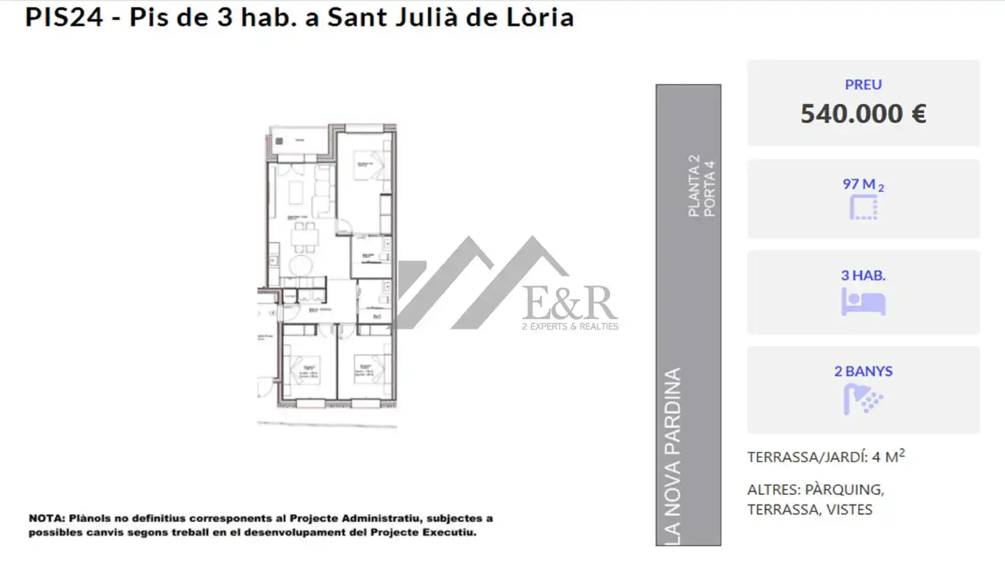 Wohnung zum Verkauf in Sant Julià de Lòria mit Terrasse