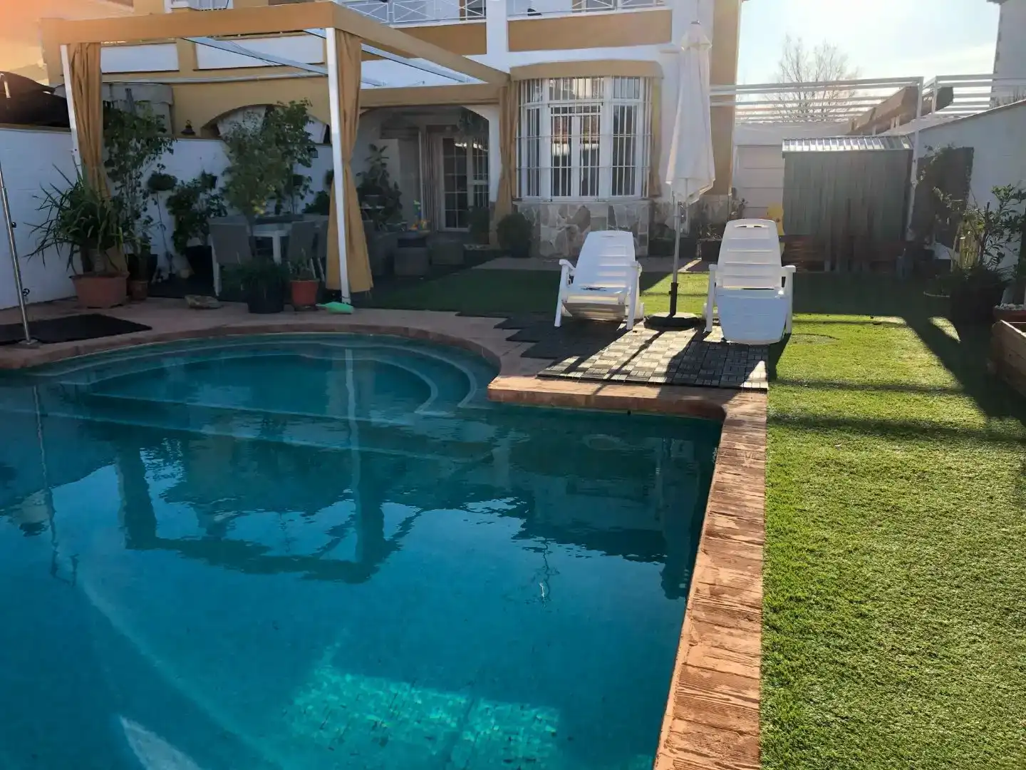 Swimming pool of Flat for sale in Almensilla  with Air Conditioner, Private garden and Storage room