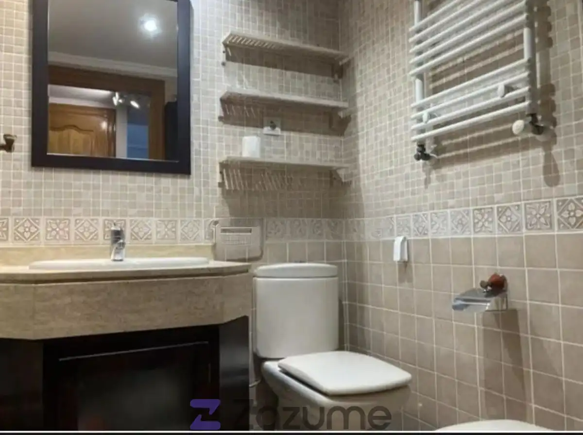 Baño de Apartamento de alquiler en Madrid con Aire acondicionado, Calefacción y Jardín privado