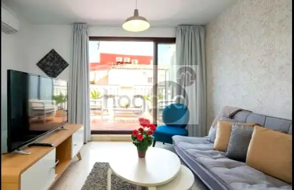Sala de estar de Ático de alquiler en Sevilla con Aire acondicionado, Terraza y Amueblado