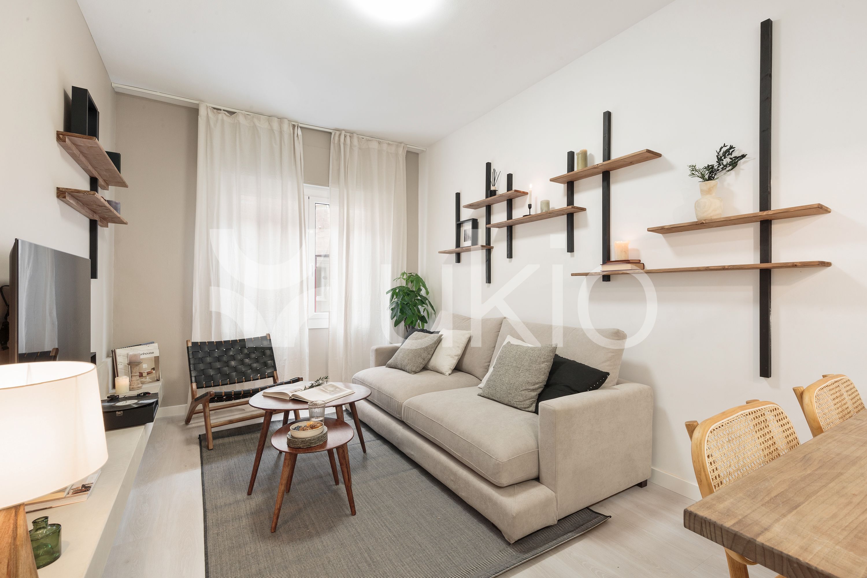 Living room of Apartment to rent in  Barcelona Capital  with Air Conditioner, Furnished and Oven