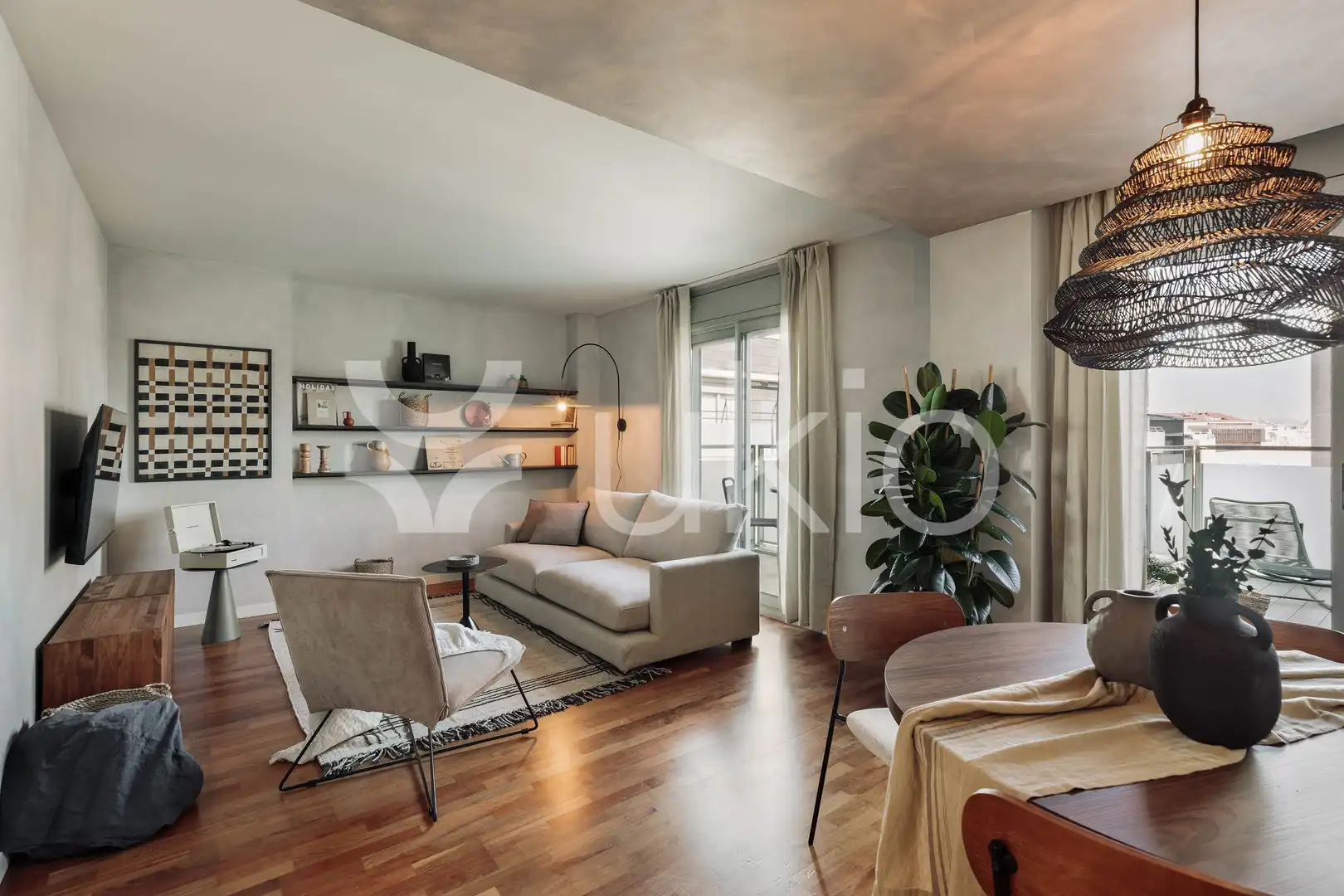 Sala d'estar de Apartament de lloguer en Barcelona amb Aire condicionat, Calefacció i Terrassa