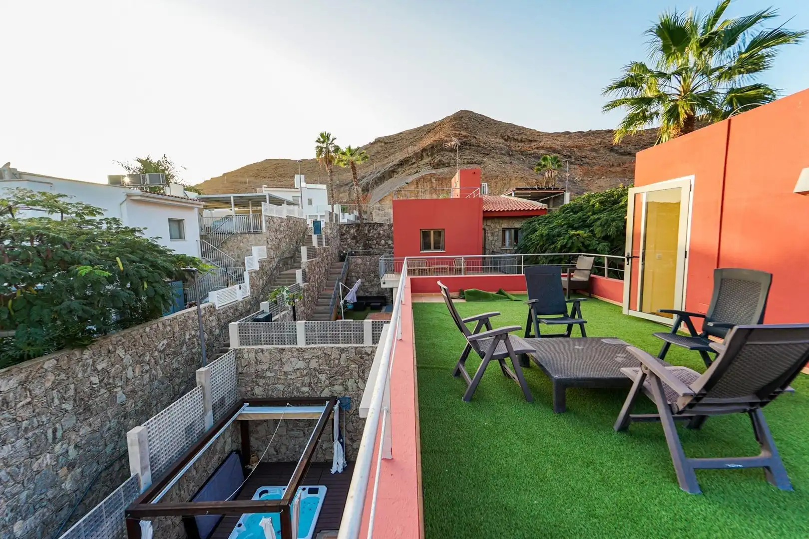 Terrassa de Casa o xalet en venda en Mogán amb Aire condicionat, Jardí privat i Terrassa