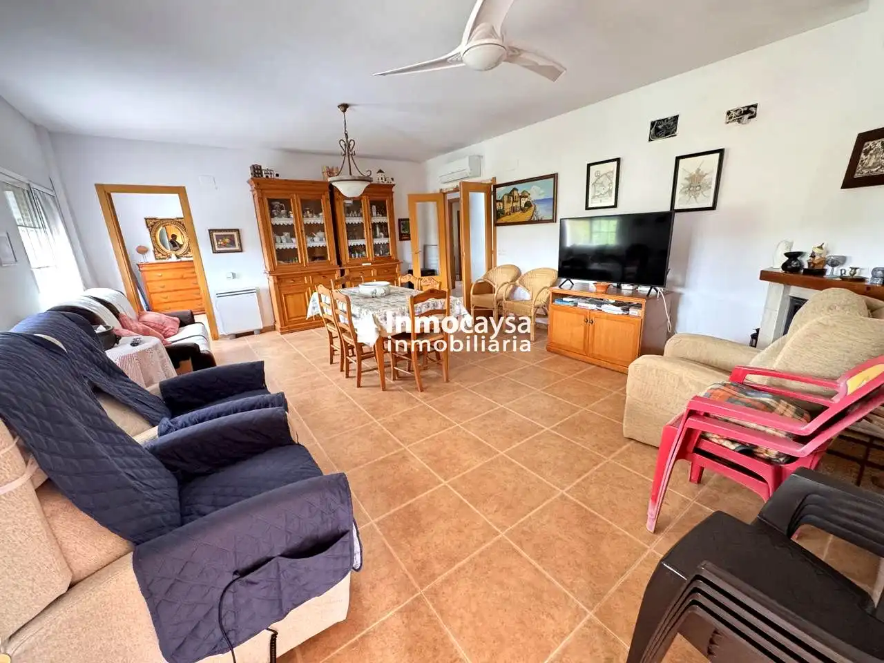 Sala d'estar de Casa o xalet en venda en Xàtiva amb Aire condicionat, Jardí privat i Terrassa