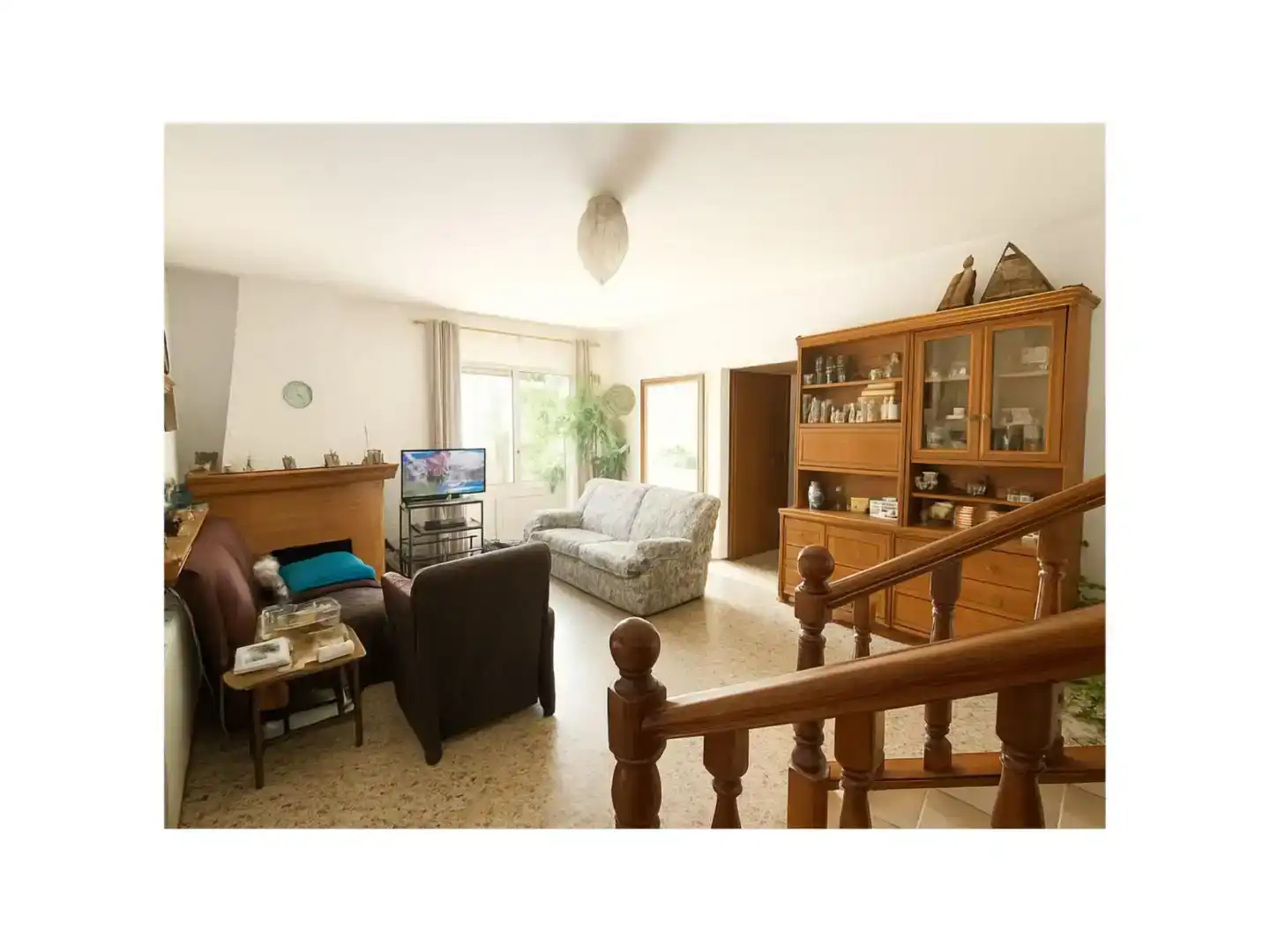 Sala d'estar de Casa o xalet en venda en Lliçà d'Amunt amb Jardí privat, Traster i Piscina
