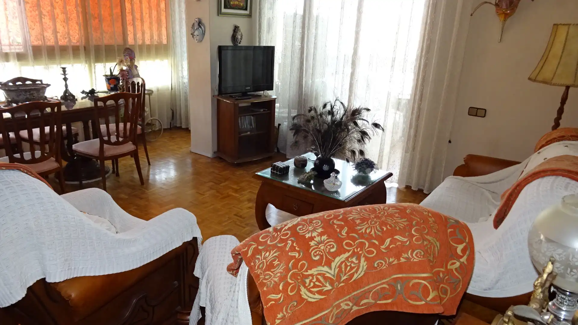Sala de estar de Piso en venta en Alicante / Alacant con Aire acondicionado, Calefacción y Parquet