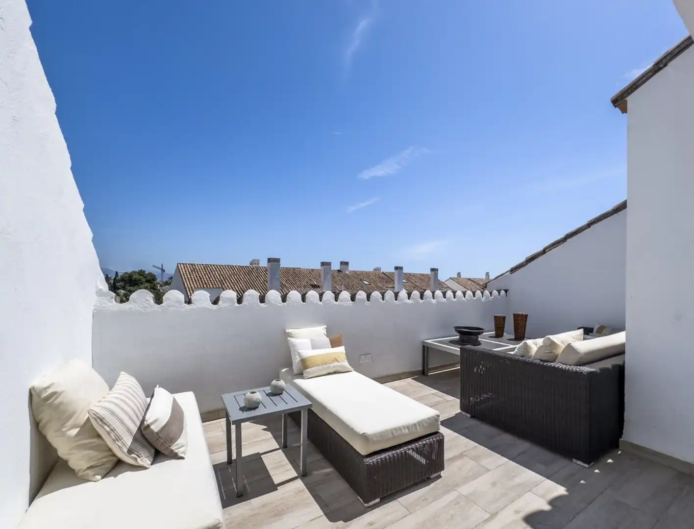 Terrasse von Maisonette zum Verkauf in Marbella mit Klimaanlage, Heizung und Parkett
