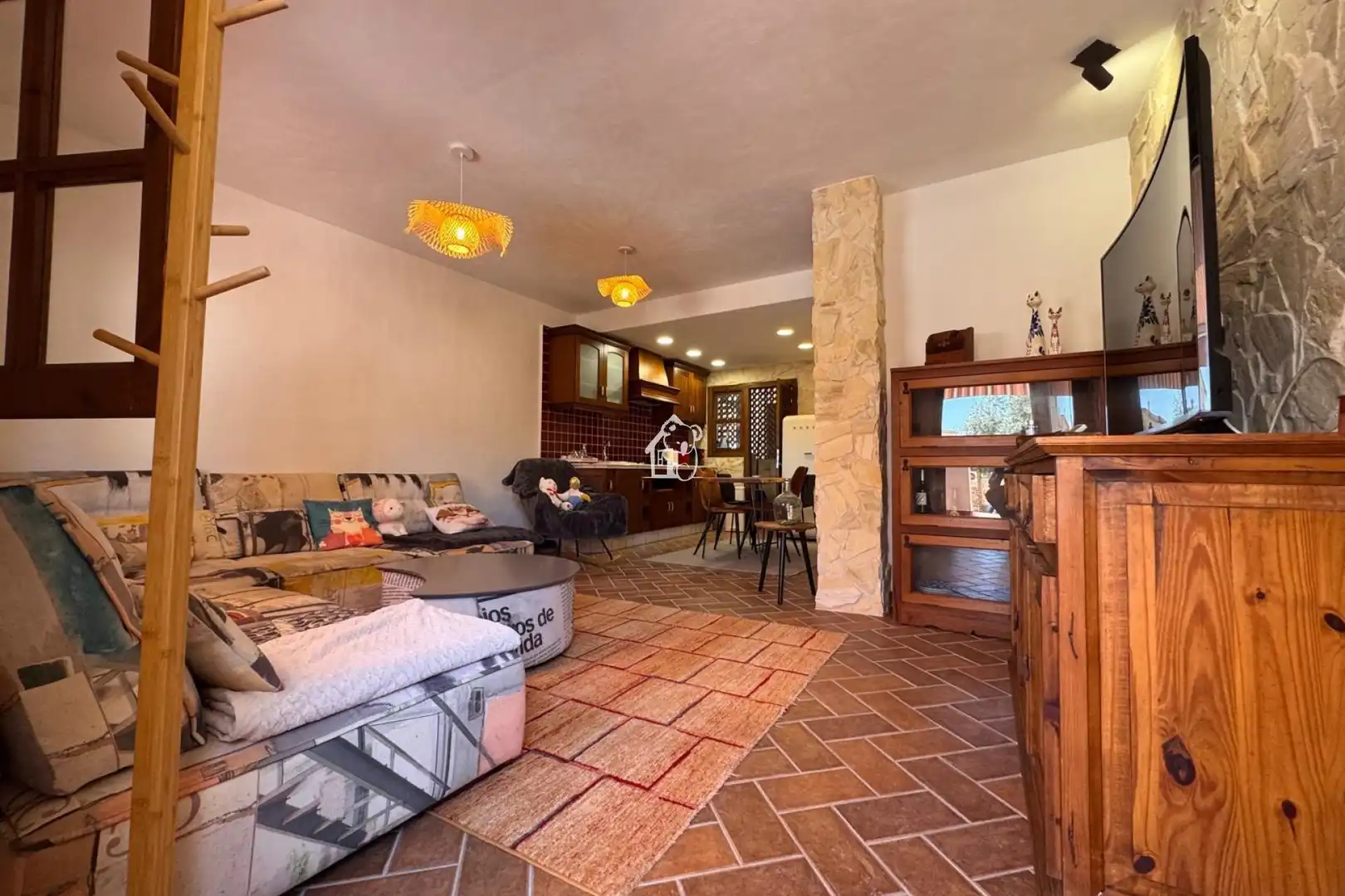 Sala de estar de Dúplex de alquiler en Guardamar del Segura con Aire acondicionado, Terraza y Amueblado