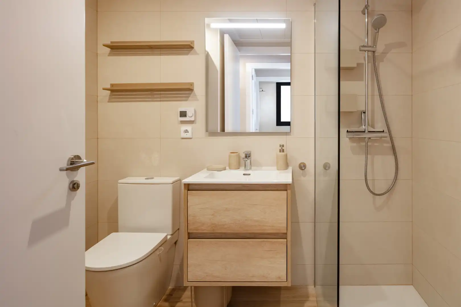Baño de Apartamento de alquiler en Jávea / Xàbia con Aire acondicionado, Calefacción y Parquet