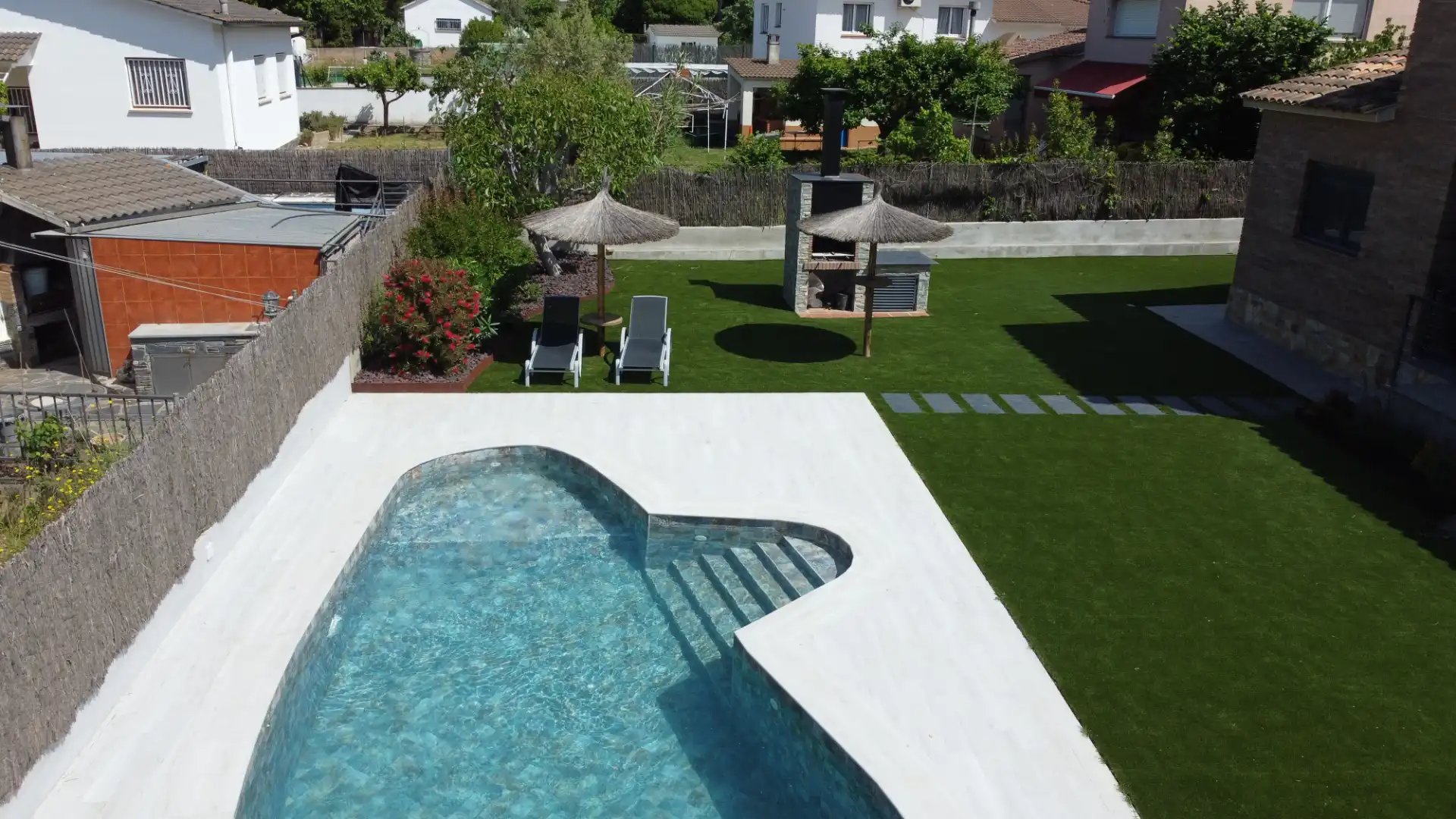 Swimming pool of Houses for sale in Sant Antoni de Vilamajor  with Air Conditioner, Heating and Private garden