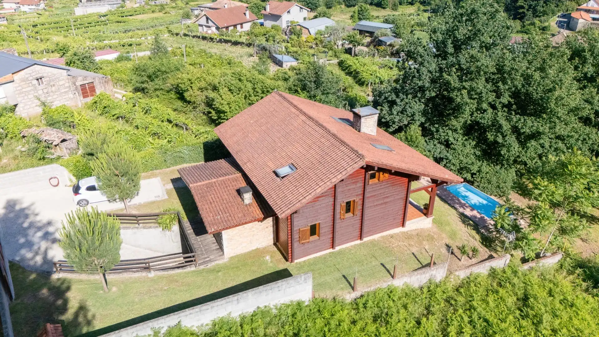 Vista exterior de Casa o chalet en venta en Salceda de Caselas con Calefacción, Jardín privado y Terraza