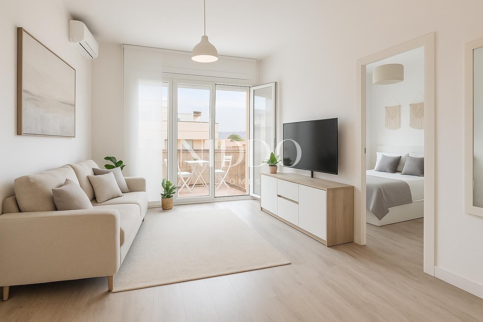 Sala d'estar de Pis en venda en Sant Cugat del Vallès amb Aire condicionat, Calefacció i Parquet