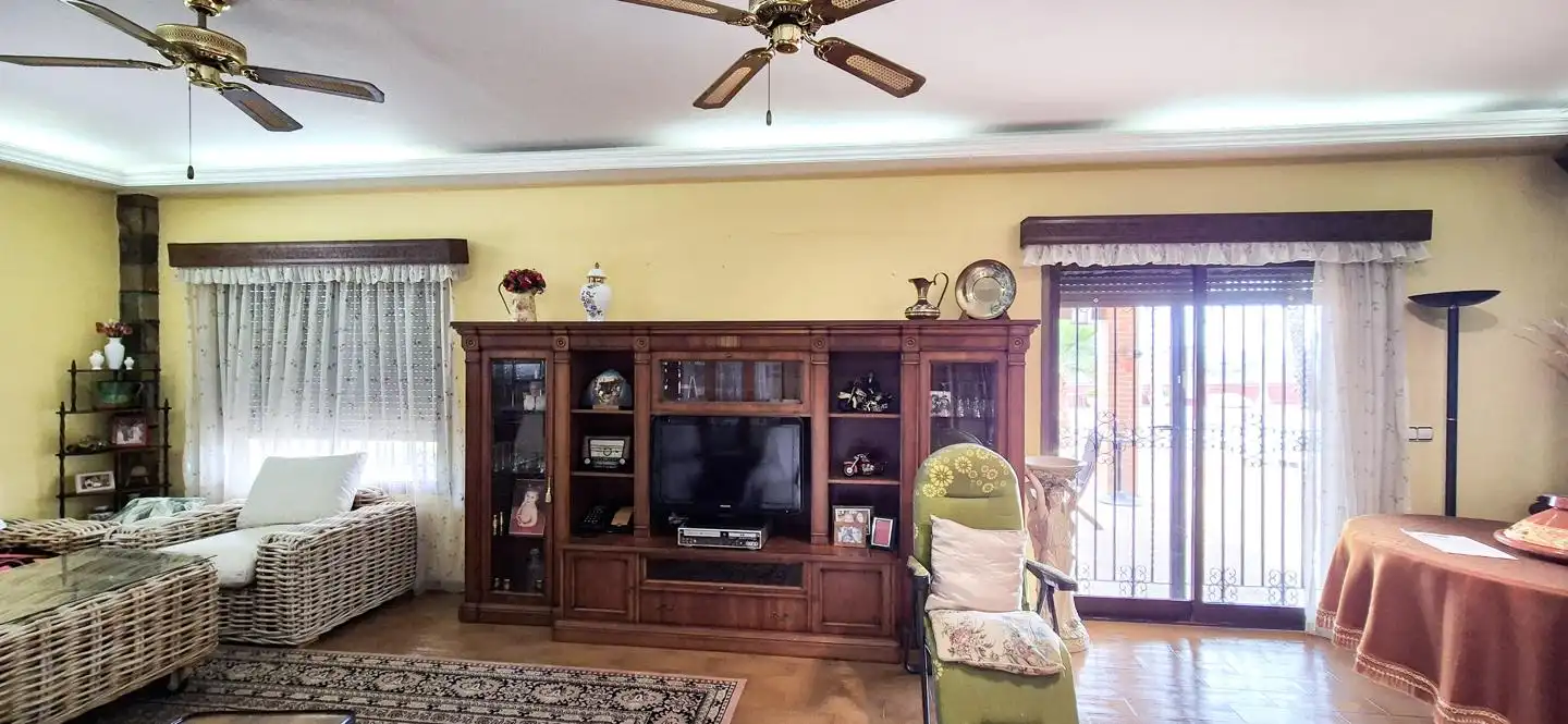 Sala d'estar de Casa o xalet en venda en Elche / Elx amb Aire condicionat, Jardí privat i Traster