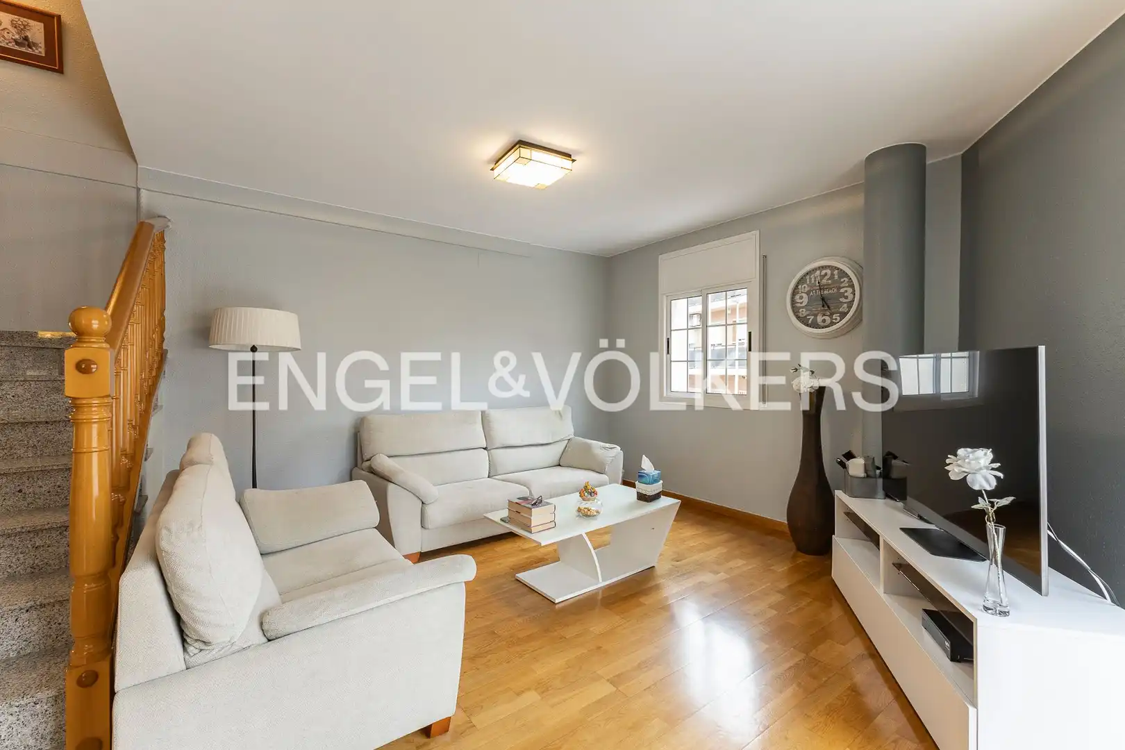 Sala de estar de Casa o chalet en venta en Barcelona con Calefacción, Parquet y Balcón