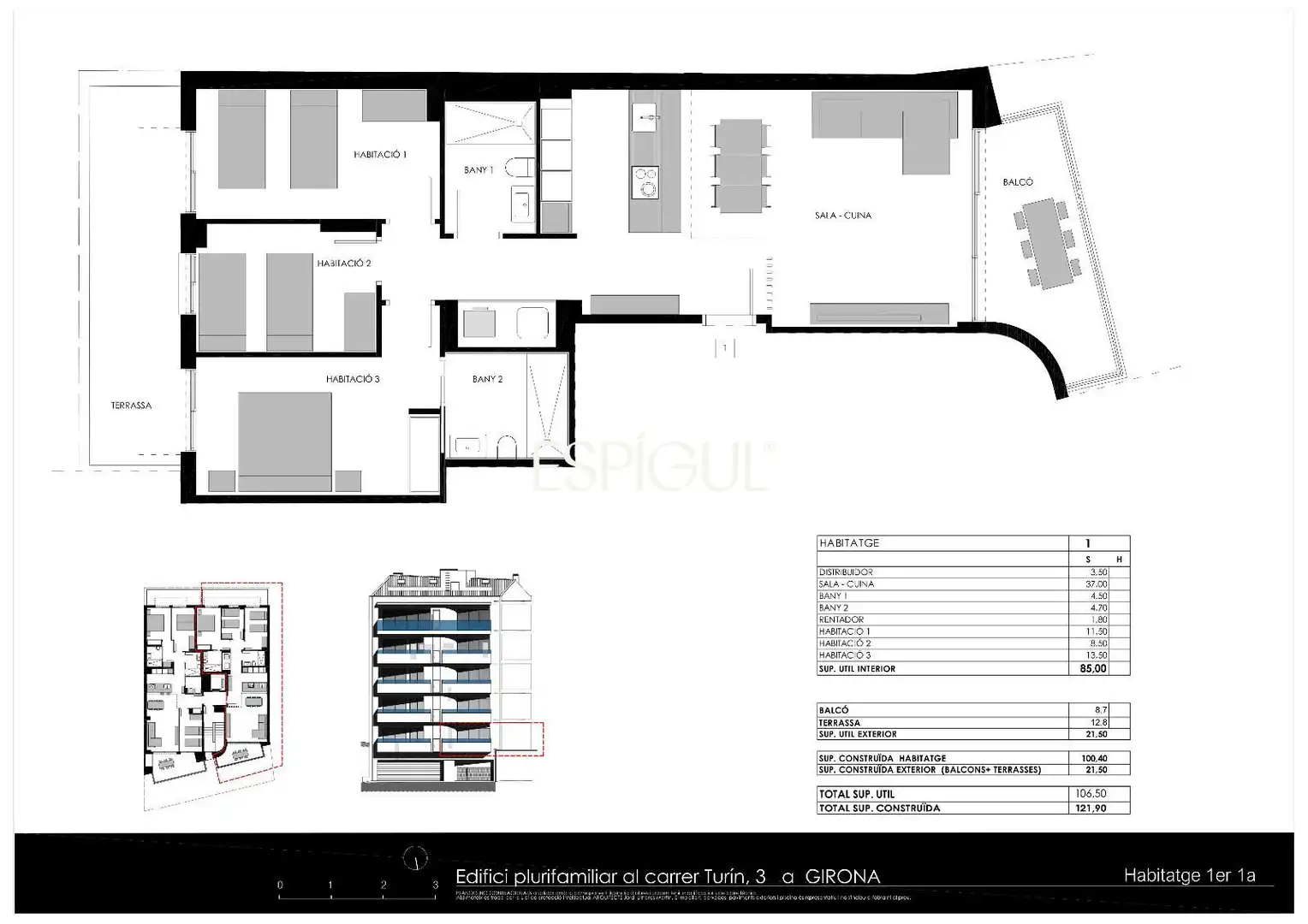 Piso en venta en Girona con Aire acondicionado, Calefacción y Terraza