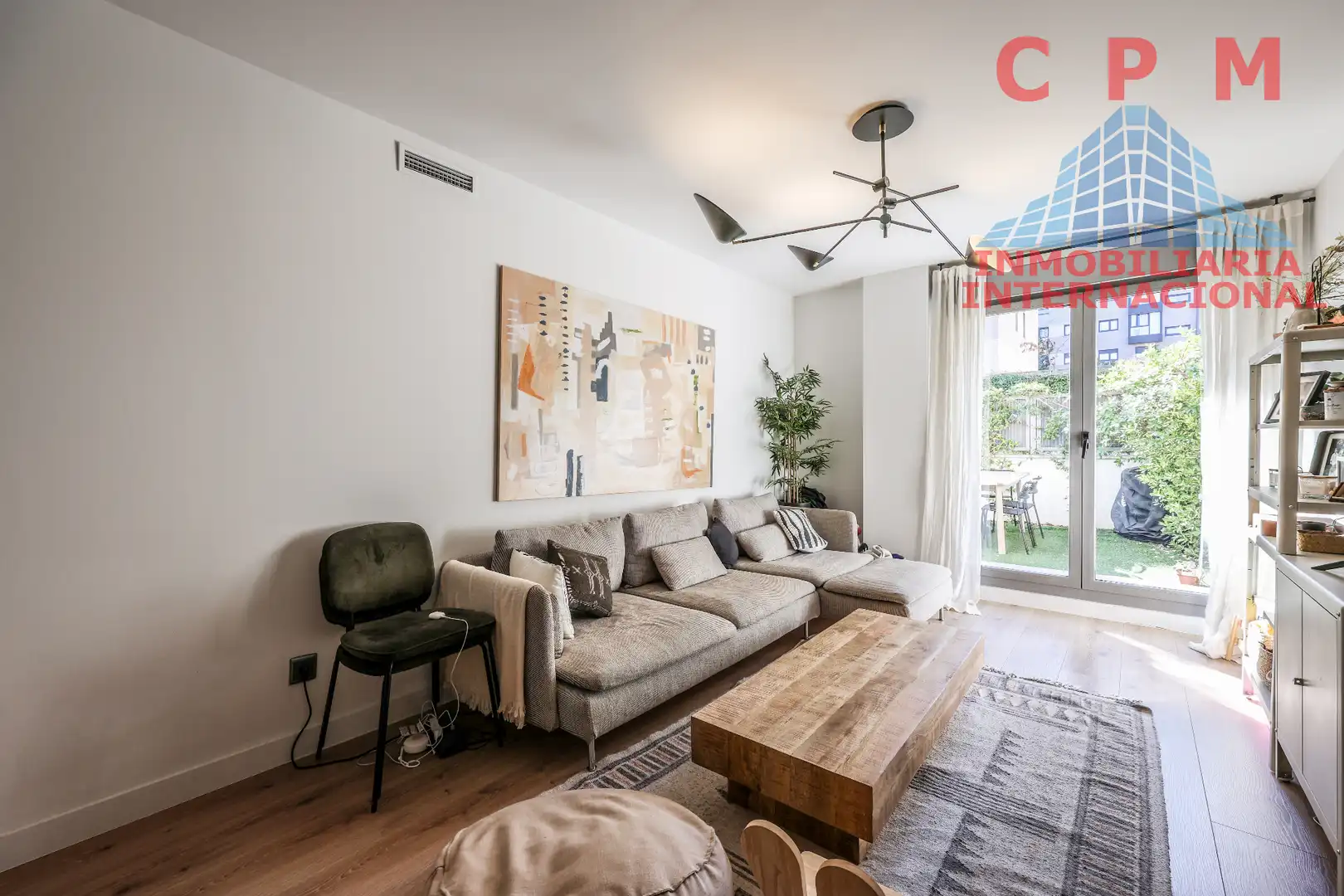 Wohnzimmer von Wohnung zur Miete in Madrid mit Klimaanlage, Heizung und Parkett