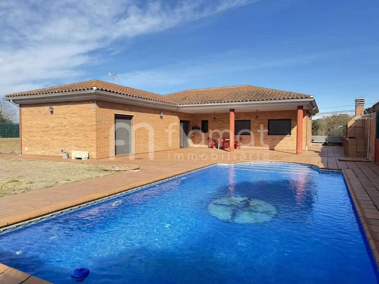 Vista exterior de Casa o xalet en venda en Caldes de Malavella amb Jardí privat i Piscina
