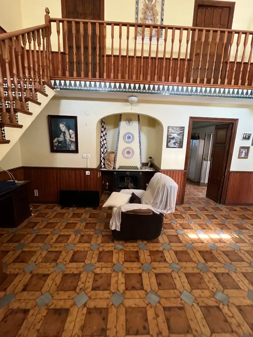 Sala d'estar de Casa o xalet en venda en Villanueva del Ariscal amb Aire condicionat, Traster i Piscina