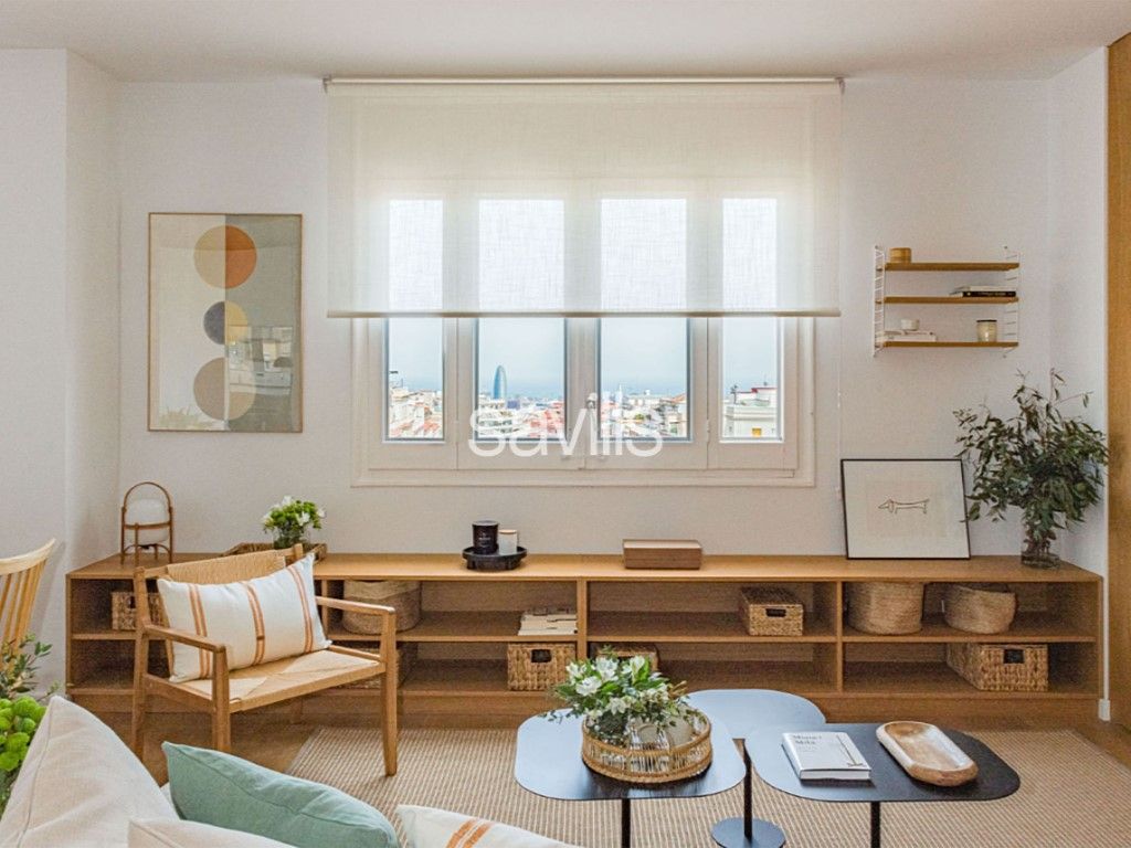 Sala d'estar de Apartament de lloguer en  Barcelona Capital amb Forn, Rentadora i Microones
