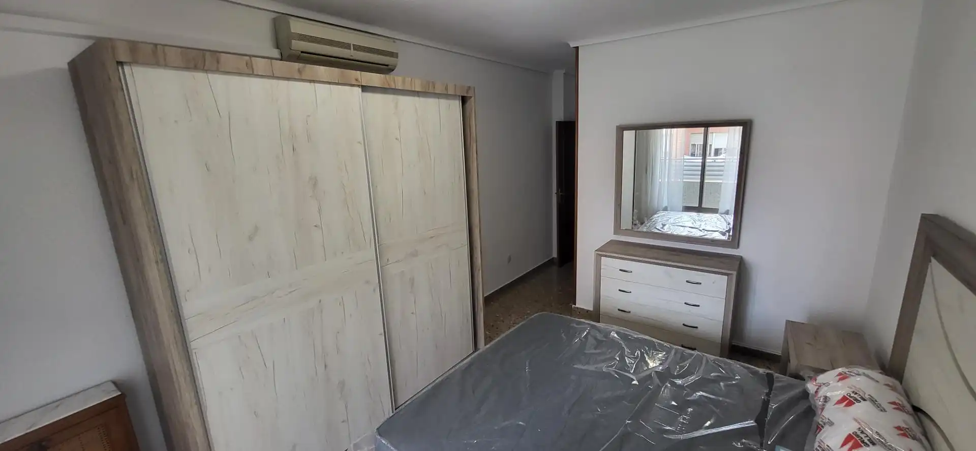 Bedroom of Flat for rent in Albacete  with Air Conditioner, Heating and Furnished