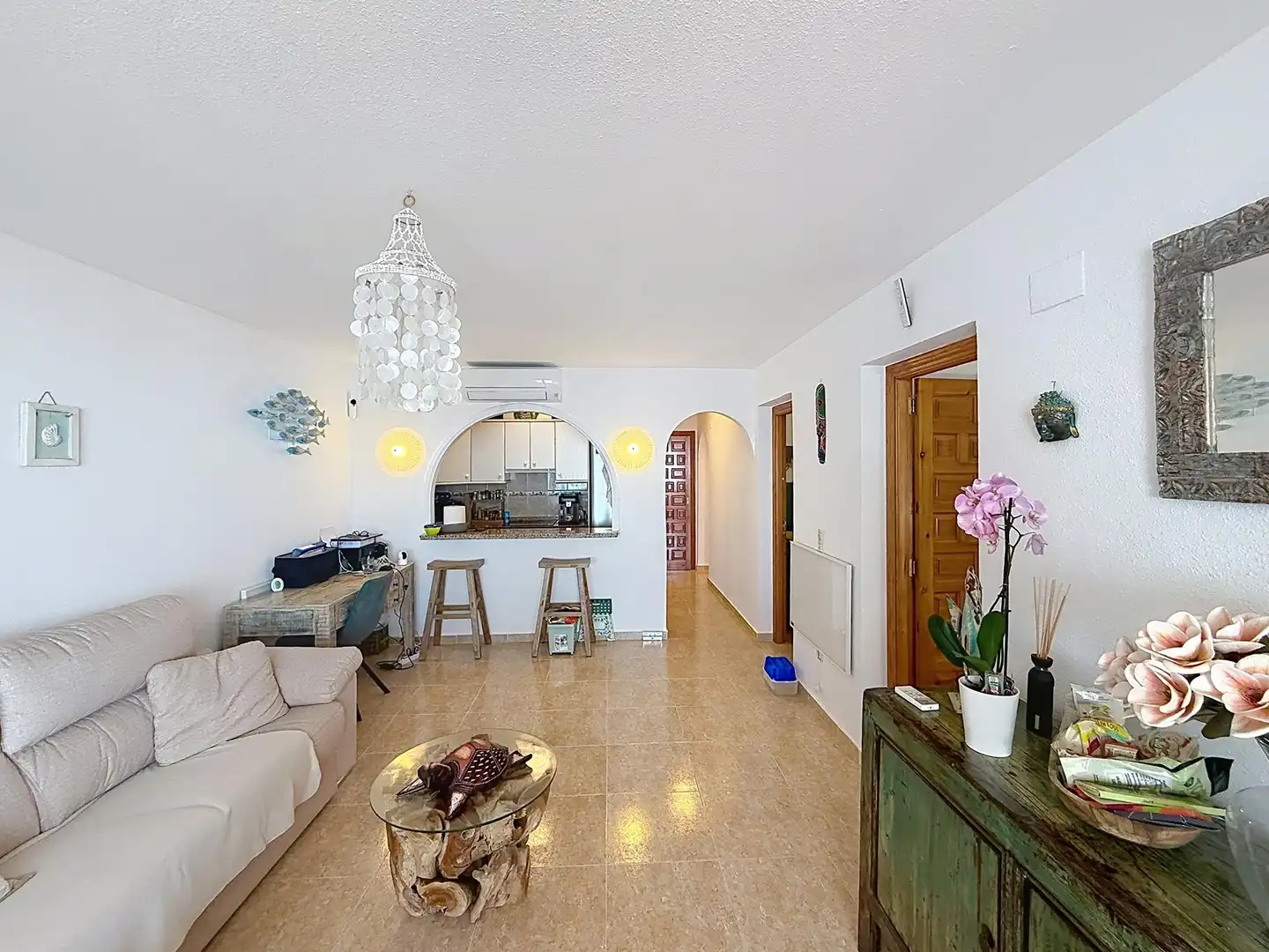 Sala de estar de Apartamento en venta en Benitachell / El Poble Nou de Benitatxell con Aire acondicionado, Calefacción y Terraza