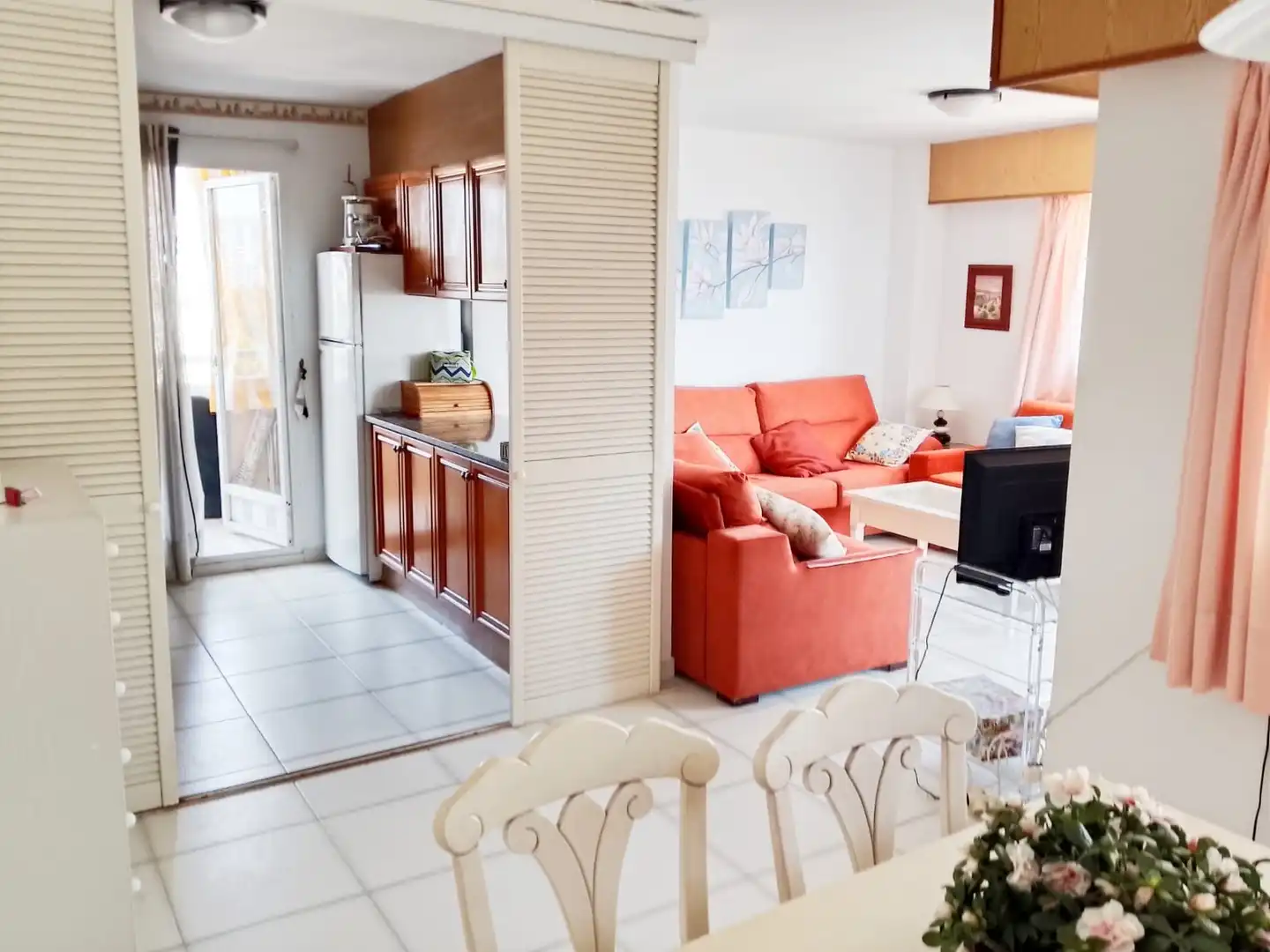Wohnzimmer von Wohnungen zum Verkauf in Calpe / Calp mit Klimaanlage, Heizung und Privatgarten