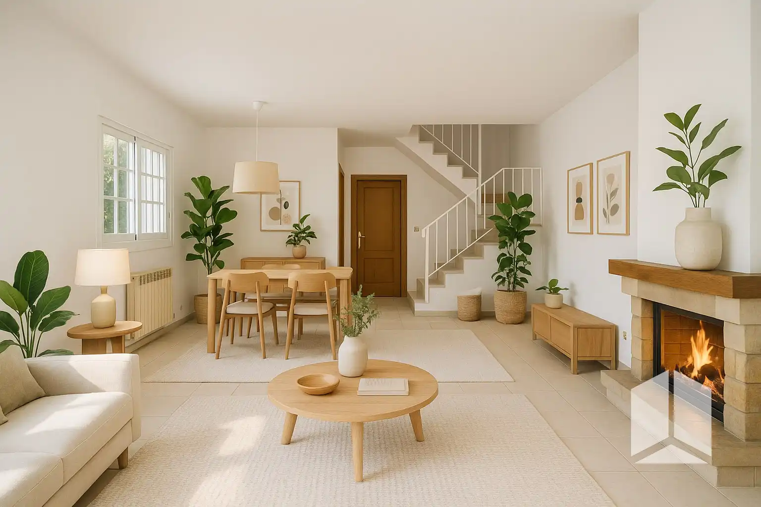 Sala de estar de Casa adosada en venta en Castelldefels con Aire acondicionado, Calefacción y Terraza