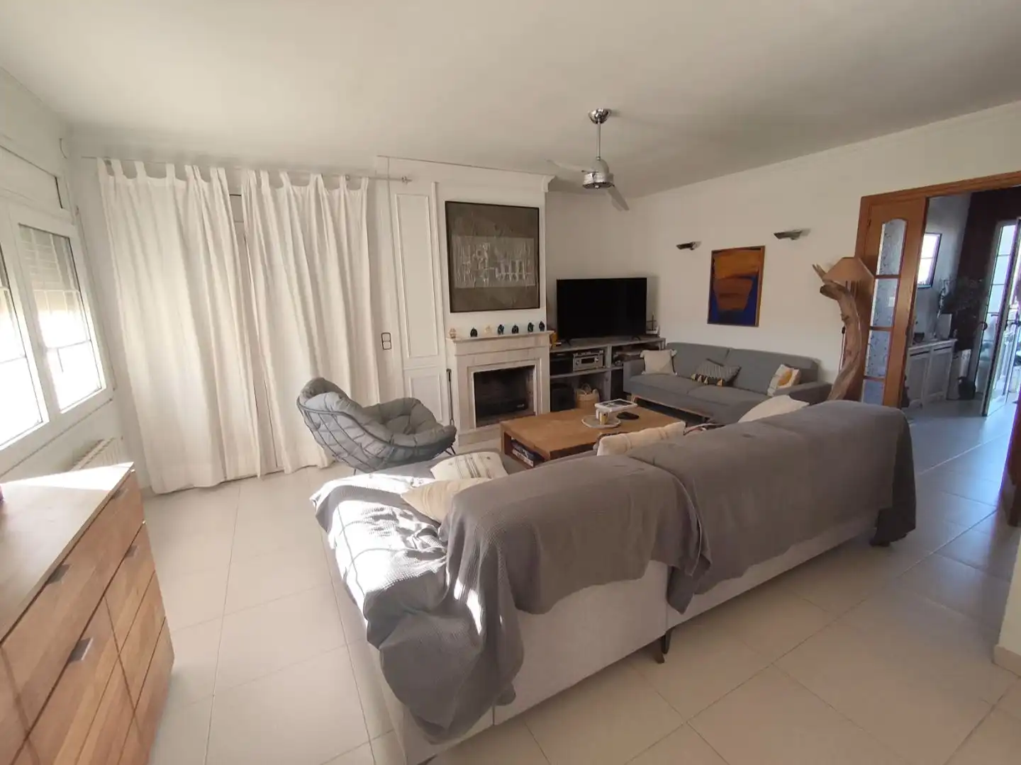 Sala de estar de Casa o chalet en venta en Olèrdola con Aire acondicionado, Terraza y Piscina