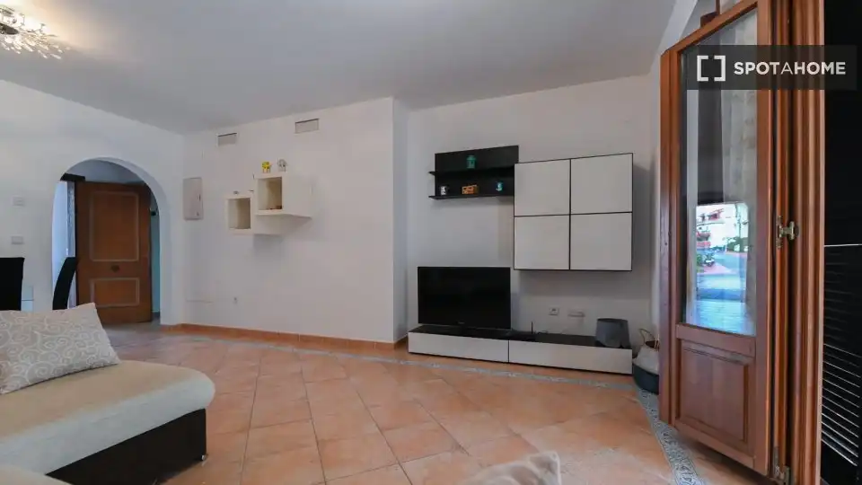 Sala de estar de Apartamento para compartir en Ayamonte con Aire acondicionado, Calefacción y Terraza