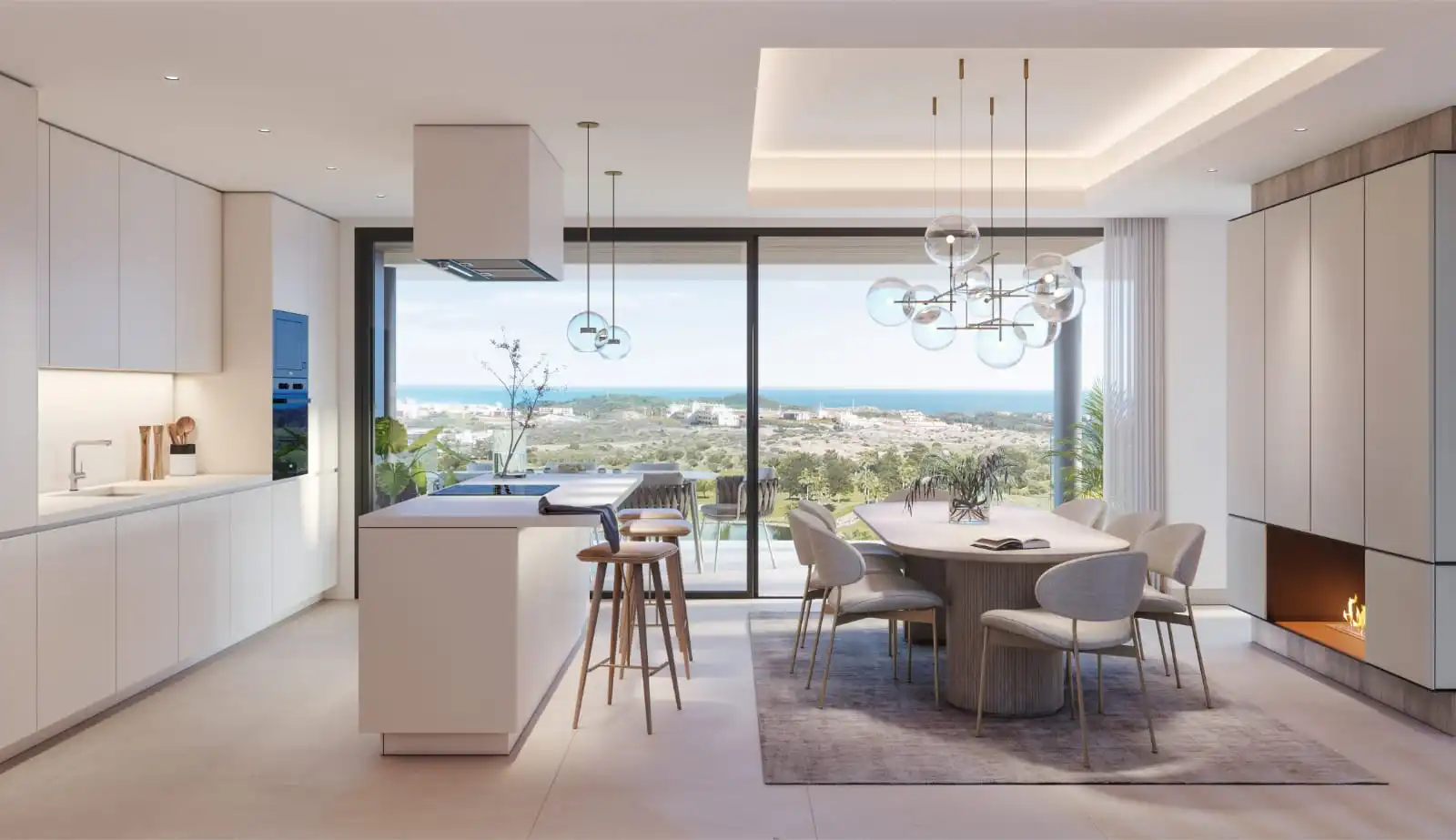Cuina de Casa o xalet en venda en Málaga amb Aire condicionat, Jardí privat i Terrassa