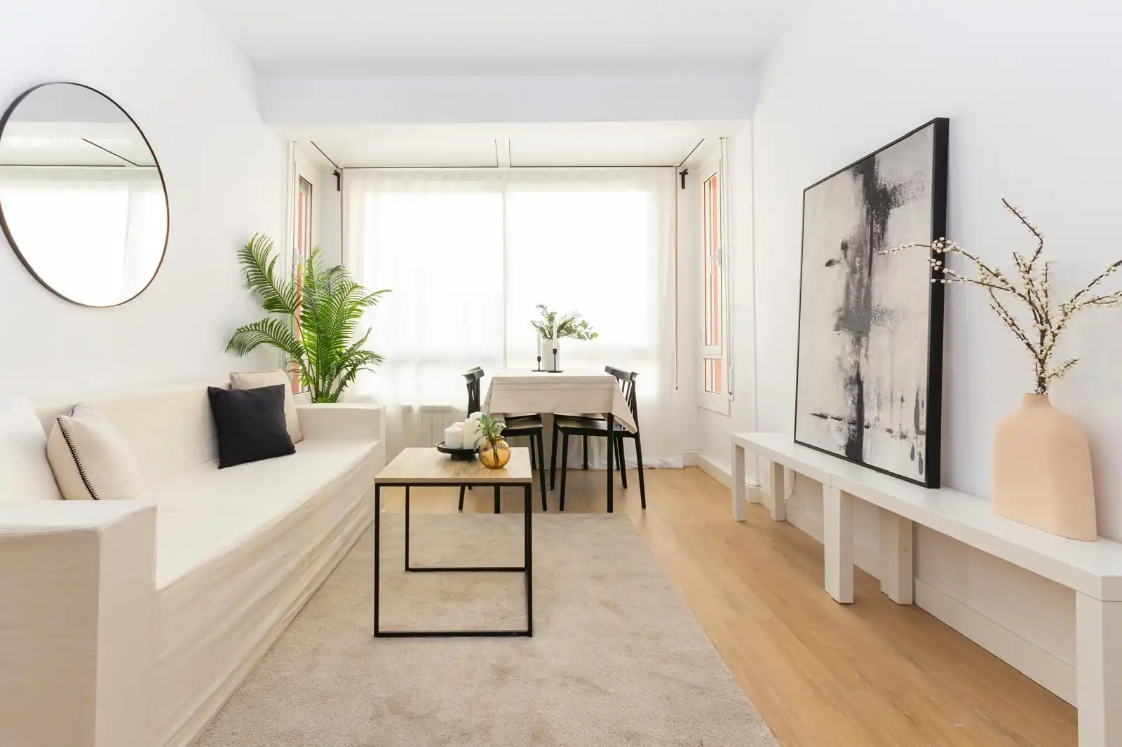 Wohnzimmer von Wohnung zum Verkauf in Terrassa mit Heizung, Parkett und Ofen