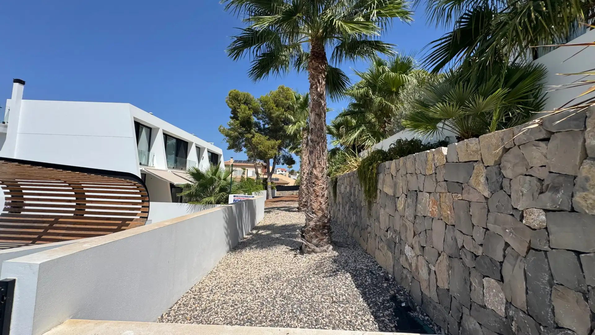Vista exterior de Casa adosada de alquiler en Calpe / Calp con Aire acondicionado, Jardín privado y Terraza