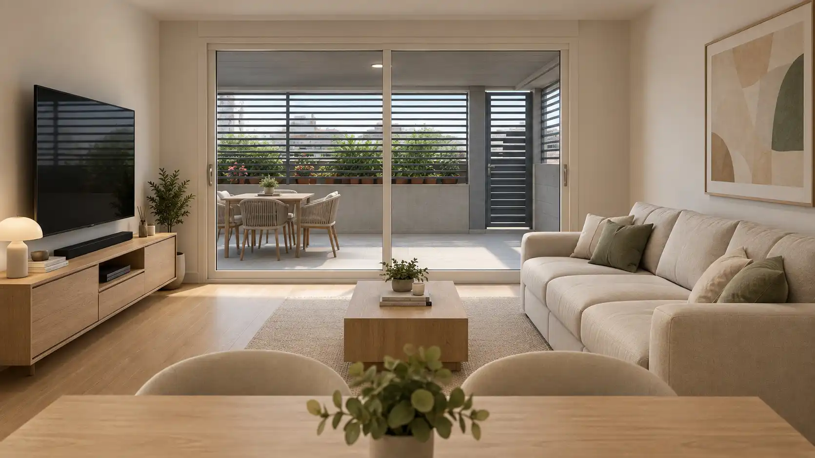 Wohnzimmer von Erdgeschoss zum Verkauf in Badalona mit Klimaanlage, Heizung und Parkett