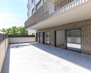 Vista exterior de Planta baixa de lloguer en Esplugues de Llobregat amb Aire condicionat, Terrassa i Piscina