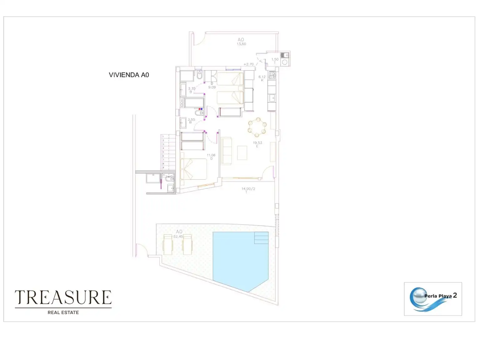 Planta baixa en venda en Mazarrón amb Jardí privat, Terrassa i Piscina