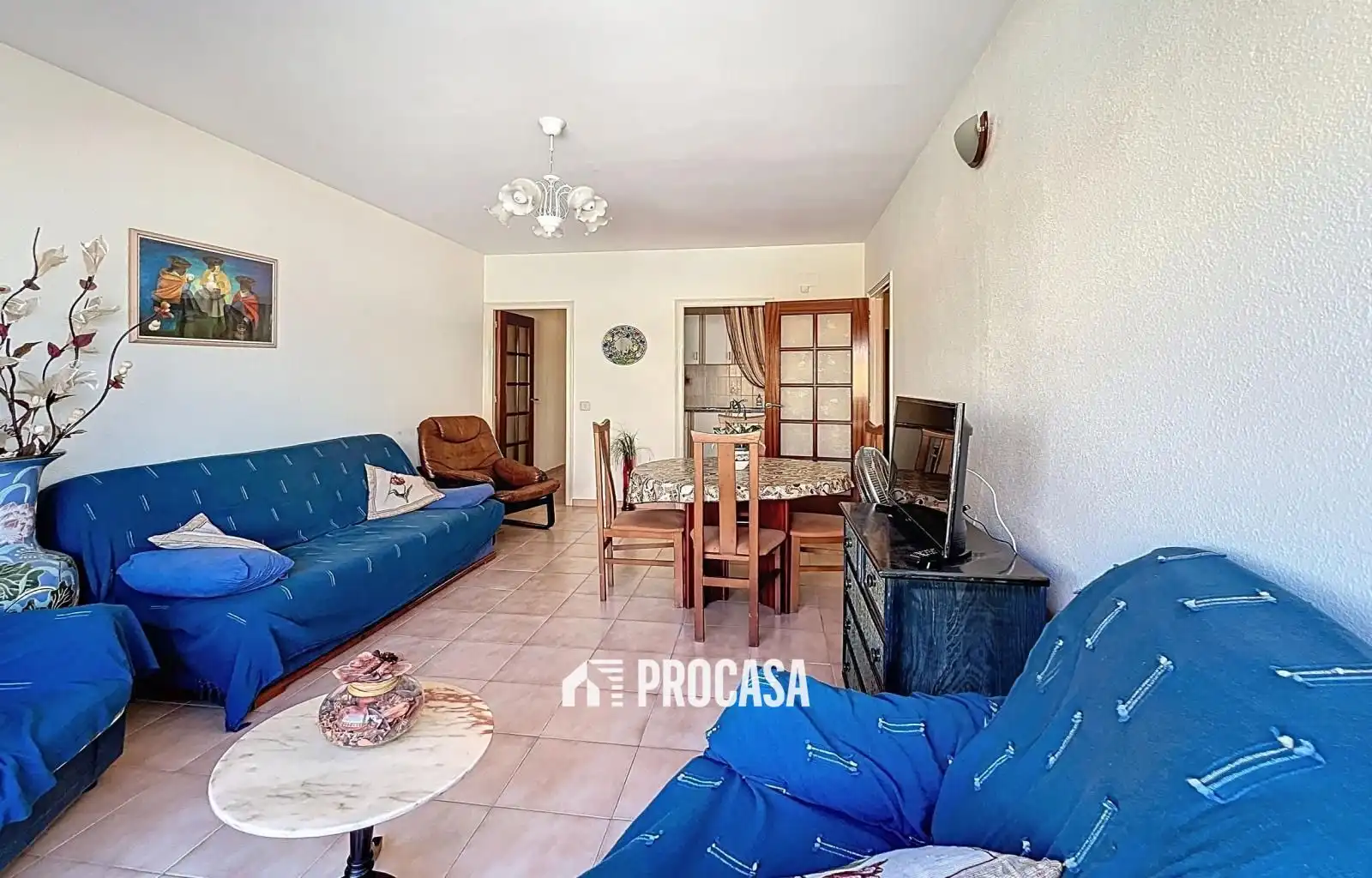 Sala d'estar de Pis en venda en Roses amb Terrassa, Traster i Moblat