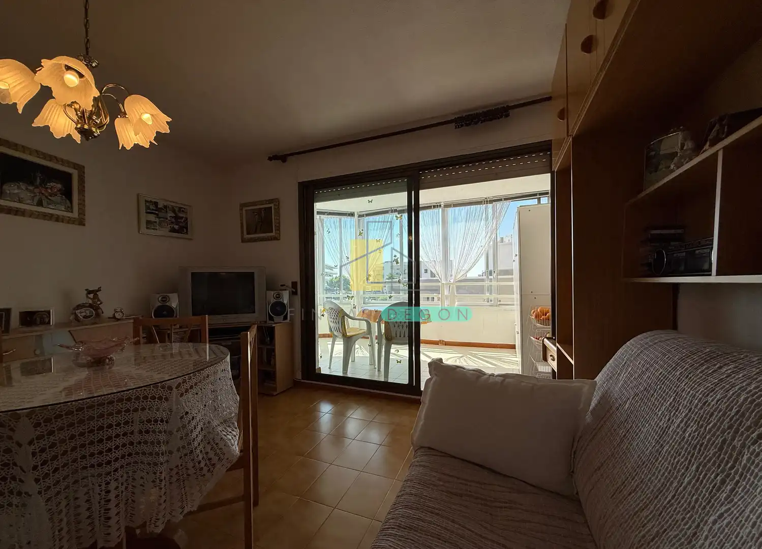 Sala d'estar de Apartament en venda en Roses amb Calefacció, Moblat i Forn