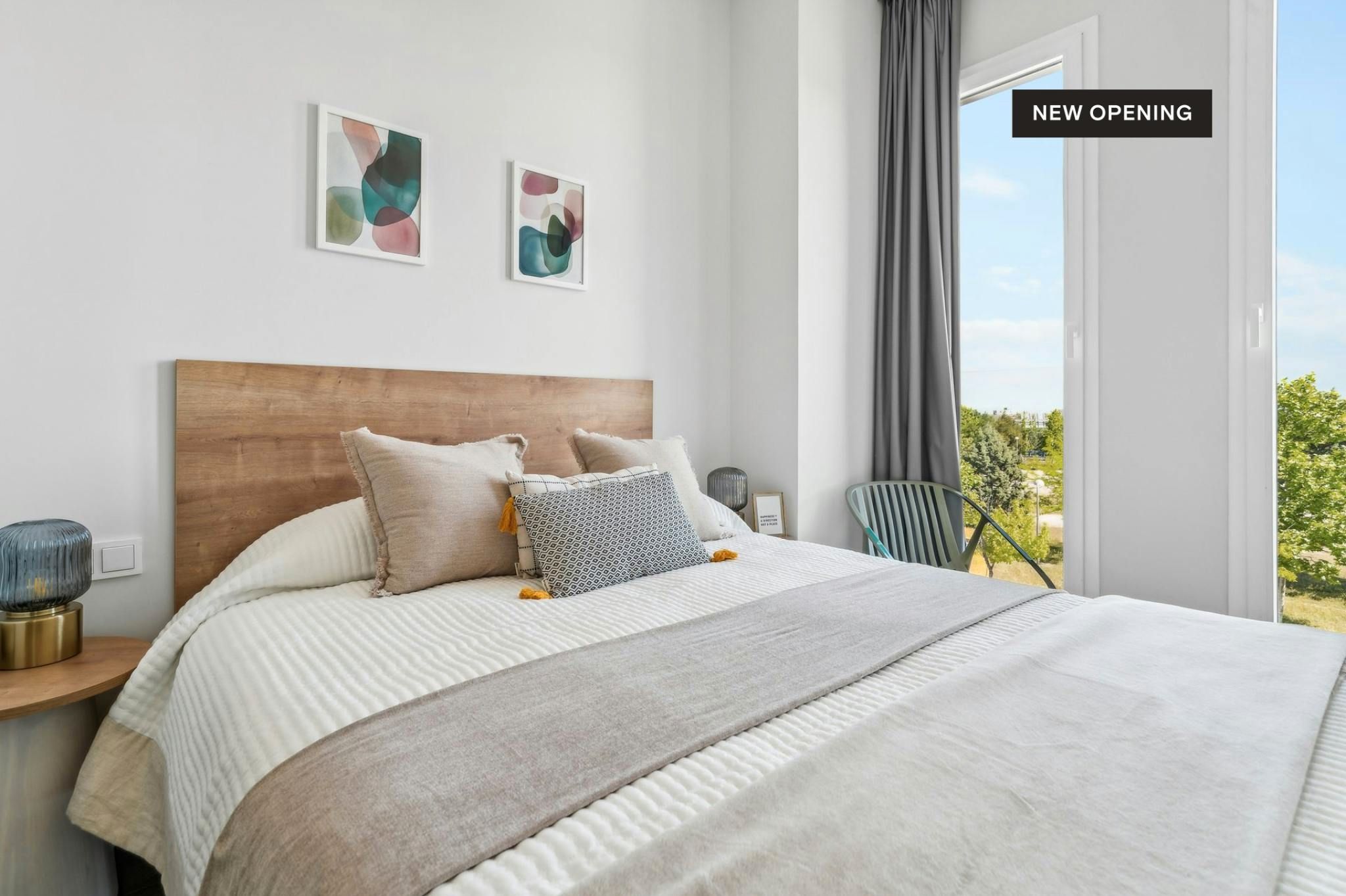 Bedroom of Flat to rent in  Madrid Capital  with Air Conditioner, Heating and Washing machine