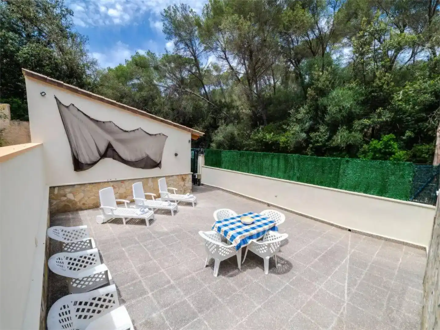 Terrassa de Casa adosada de lloguer en Santanyí amb Aire condicionat, Jardí privat i Moblat