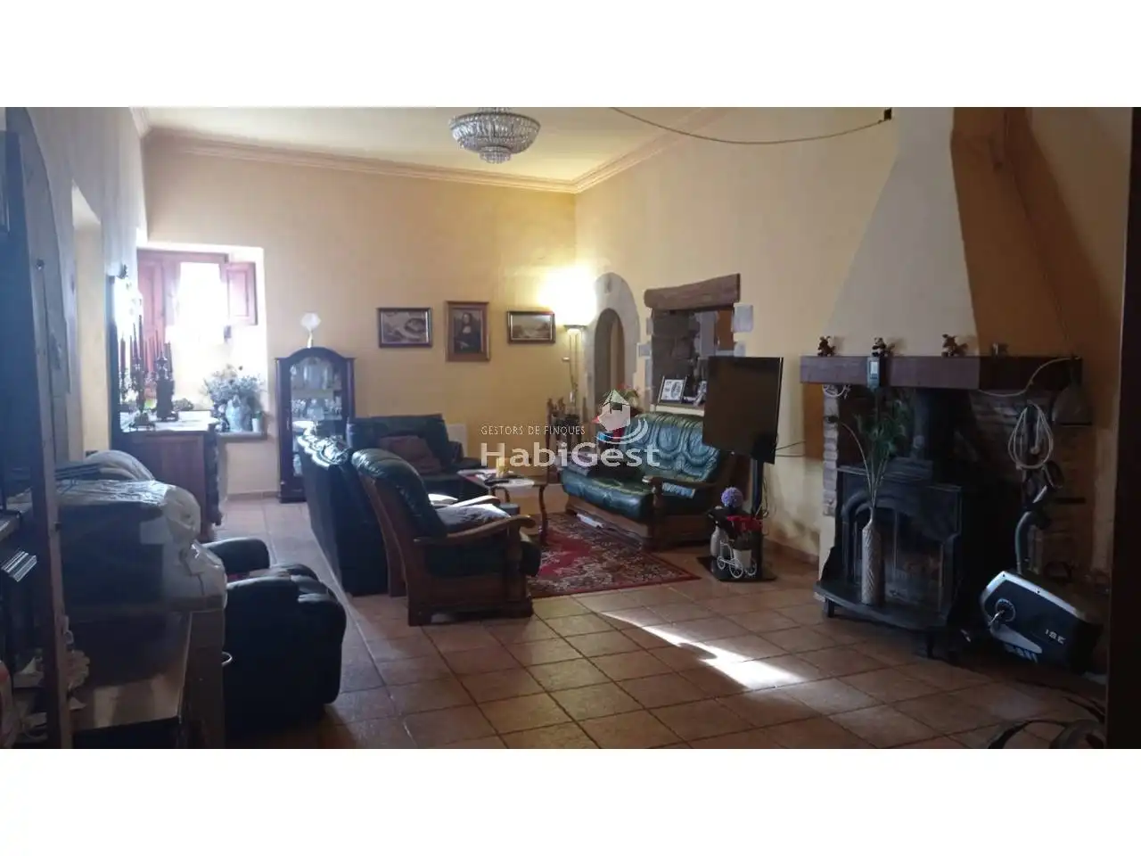 Wohnzimmer von Country house zum Verkauf in Anglès mit Heizung und Möbliert