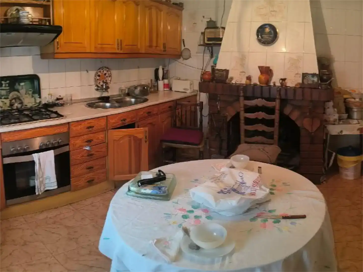Kitchen of Flat for sale in Hijes  with Private garden, Storage room and Swimming Pool