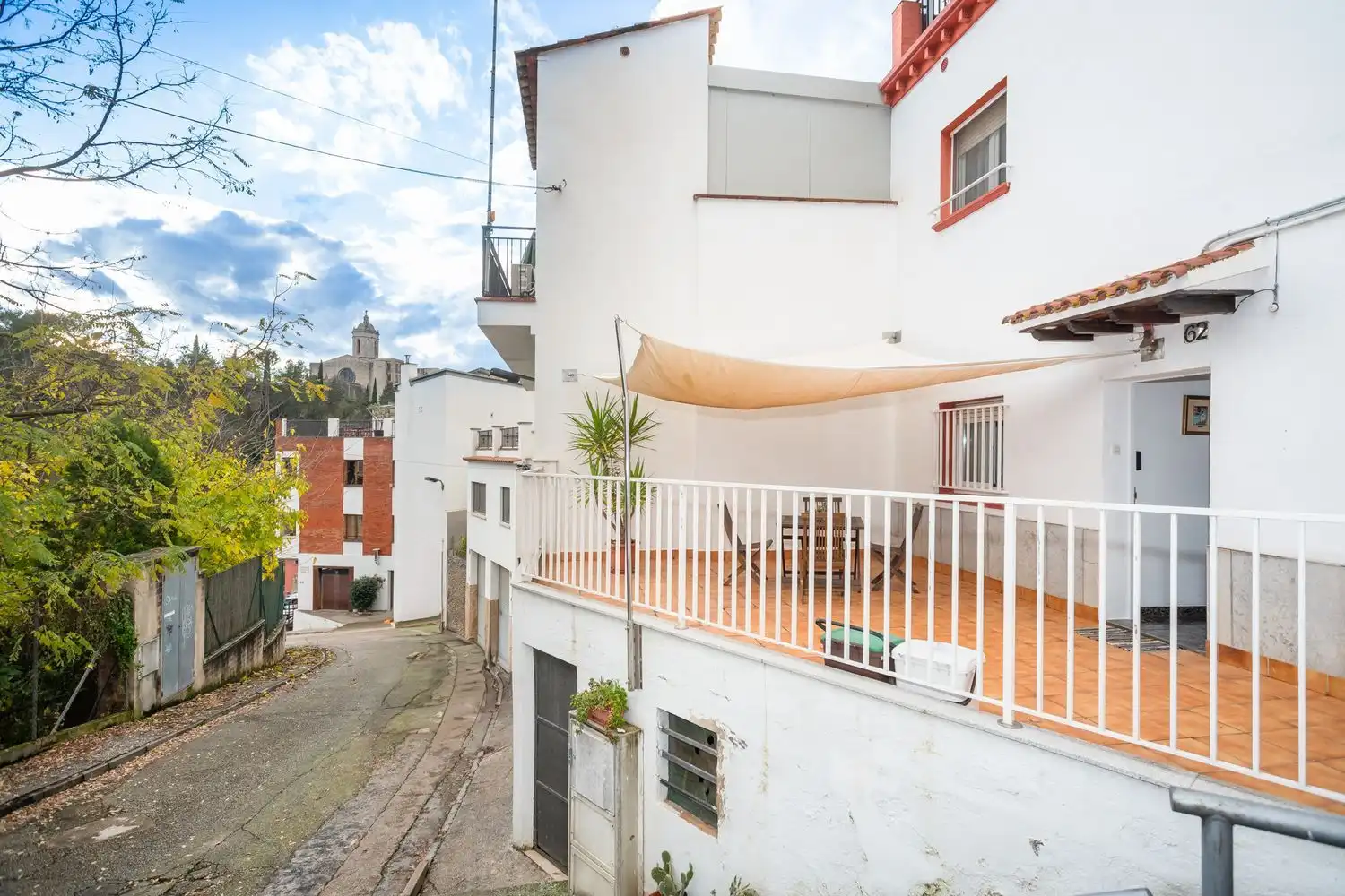 Terraza de Piso de alquiler en Girona con Calefacción, Terraza y Trastero