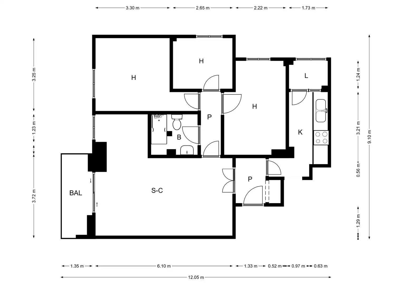 Piso en venta en C/ Puigneulos, Can Gibert del Pla